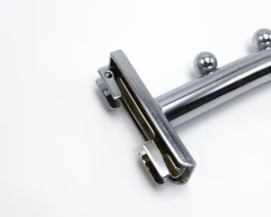 фото Кронштейн изогнутый на стойку с 9-ю шариками L=400мм, d=19мм, хром