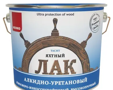 фото Лак яхтный Неомид глянцевый алкидно-уретановый, 9л Россия