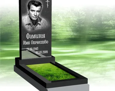 фото G 14/B Памятник из черного гранита 1000*500*80