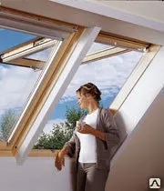 фото Мансардное окно Velux панорамное деревянное GPL, 55*98 см