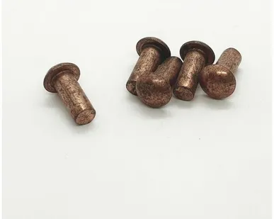 фото Заклепка 5х12 медная с полукруглой головкой, 5шт.