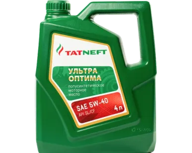 фото Масло моторное полусинтетическое Татнефть Ультра Оптима 5W-40 4 л 5W-40