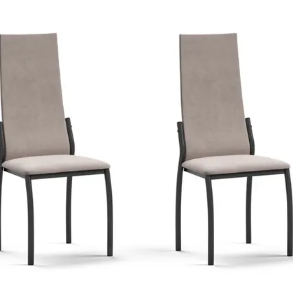 Фото №0 Стул АСТИ NEW 2 шт. велюр Monolit Латте К., Чёрный