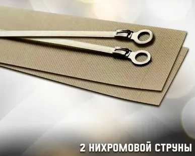 фото Ремкомплект для запайщика пакетов FS-400 (антипригарное полотно Тефлон 2шт и нагревательный элемент 2шт + Клеммы) лента нихром в запайщик
