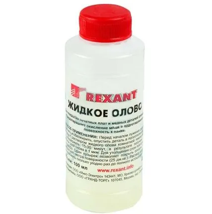 Фото №0 Олово жидк. (химич. лужение плат) 100 мл. REXANT 09-3495