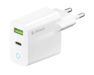 фото Сетевое зарядное устройство Deppa 33W USB-A/USB-C 11426 White