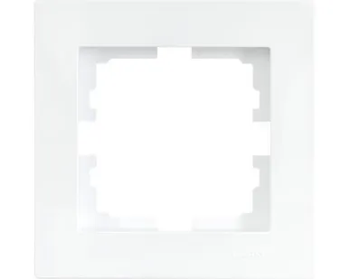 фото Рамка 1-местн. горизонт. VESNA бел. (20шт/240шт) LEZARD 742-0200-146