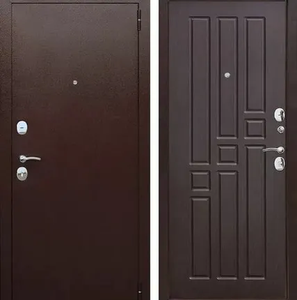 Фото №0 Дверь входная Гарда 8мм (Ferroni) металл 0,8мм/МДФ, Антик медь/Венге 2050х860мм, ПРАВАЯ