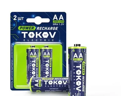 фото Аккумулятор AA/HR6 2500мА.ч (блист.2шт) TOKOV ELECTRIC TKE-NMA-HR6/B2