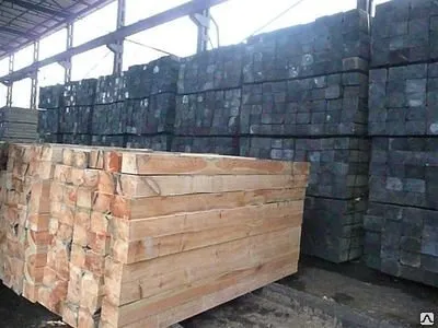 Фото №0 Шпала деревянная пропитанная ТИП А-I (180х250х2750)