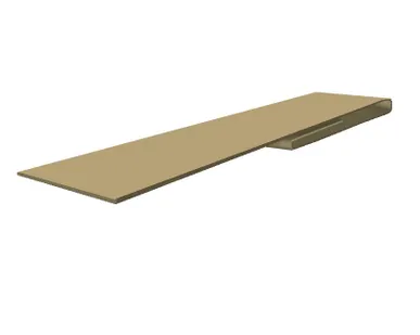 фото Планка финишная 46х25 0,45 PE с пленкой RAL 1014 слоновая кость