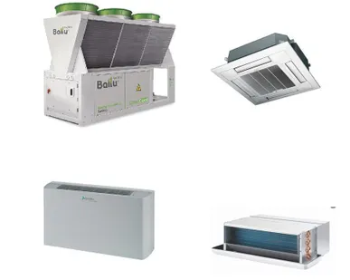 фото Фанкойлы Ballu канальные, настенные, кассетные