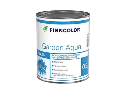 фото Эмаль акриловая Finncolor Garden Aqua полуматовая 0,9 л