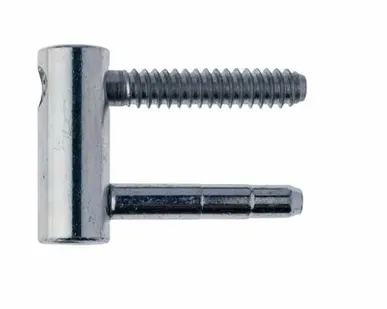 фото Петля ввертная, 4-штыревая, 3D, створочная часть, диаметр 14 мм, сталь, оцинкованный