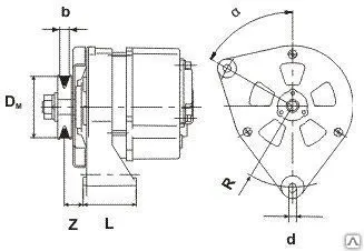 Фото №0 Генератор AAK3322 для BOBCAT, Kubota, двигателей Deutz F1L511, F2L511