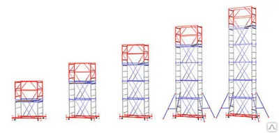 Фото №0 Вышка А 4-секции H=6,29м, р/пл 2,0x1,2м