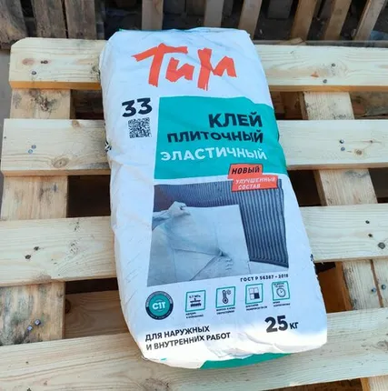 Фото №0 Клей плиточный эластичный ТиМ №33 25кг