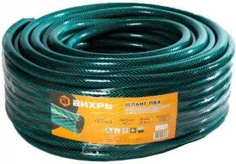 Фото №0 Шланг поливочный ПВХ трехслойн. армир. 3/4дюйм 50м зел. Вихрь 73/7/2/2