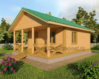фото Баня из бруса 6×8 №75 Аура