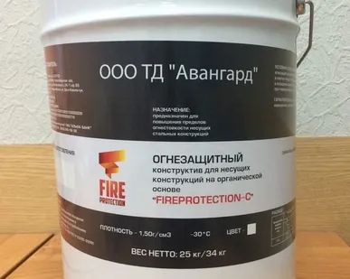 фото Огнезащитная обмазка для несущих стальных конструкций FIREPROTECTION-С
