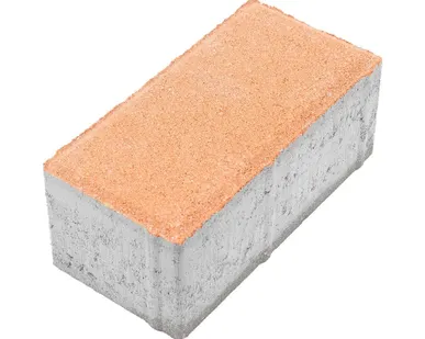 фото Тротуарная плитка Берит Прямоугольник Желтая 200х100х80 на сером цементе