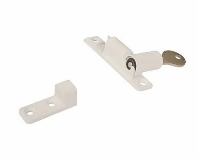 фото Блокиратор открывания с ключом белый (с ответной планкой)