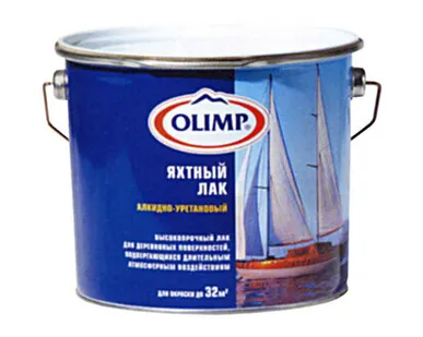фото Лак OLIMP Лак для отделки панелей яхт OLIMP 2,7 л глянцевый