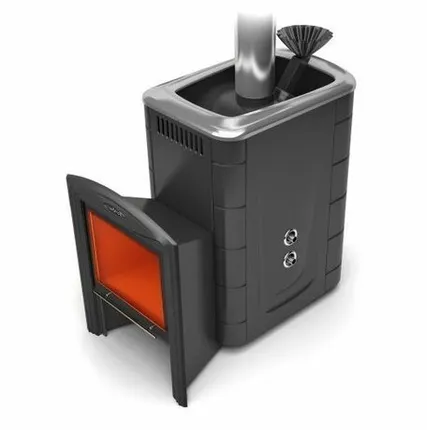 Фото №0 Печь банная "ГЕЙЗЕР 2014 Inox" витра, Антрацит (ТМФ)