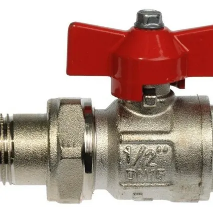 Фото №0 Кран шаровый с полусгоном (американкой) 1/2 бант MP-У