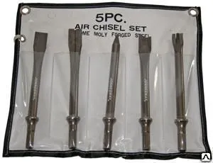 фото Комплект длинных зубил для пневматического молотка (JAH-6833H), 5 предметов