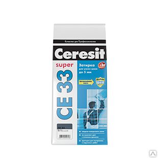 фото Затирка Церезит CE33 Супер (Ceresit CE33 Super) №13 (антрацит) 2-5мм, 2кг C