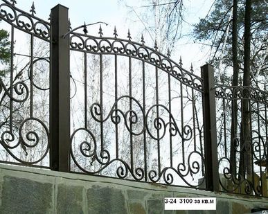 фото Забор кованый