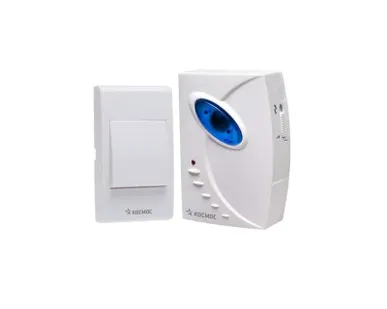 фото Звонок беспроводной полиф. 32 мелодии 150м бел. Космос KOC_AG306A