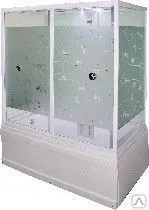 фото Душевой бокс ERLIT PREMIUM ER SYD170W-2 стекло с рисунком цветы