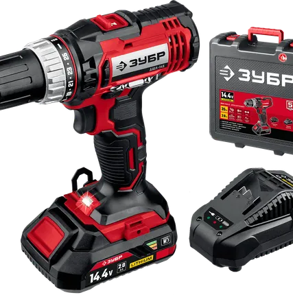 Фото №0 Дрель-шуруповерт, 1 АКБ (2 Ач), в кейсе ДШЛ-145-21