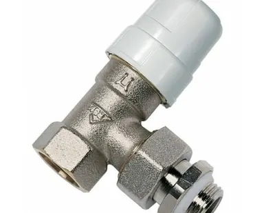 фото Кран для радиаторов угловой с американкой 1/2" Нр-Вр