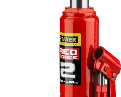 фото Домкрат гидравлический бутылочный &quot;RED FORCE&quot; 2т, 181-345мм, STAYER 43160-2