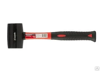фото Киянка резиновая, 450 г, черная резина, фибергласовая рукоятка MATRIX