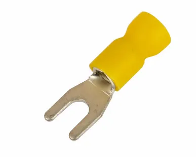 фото ДКС Наконечник вилочный с изолир.фланцем ПВХ, двойная гильза, 2,5-6 кв.мм М5 (д.5,3 мм) (НВИ)