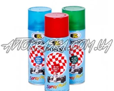 фото Эмаль аэрозоль Bosny №2601 300г металлик красный