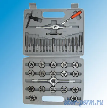 Фото №1 Набор метчиков и плашек М3-М12, 17 размеров