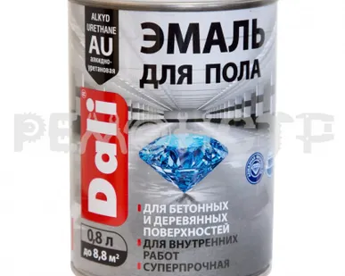 фото Эмаль алкид-урет 0,8л д/пола серый РОГНЕДА DALI (6) экк П