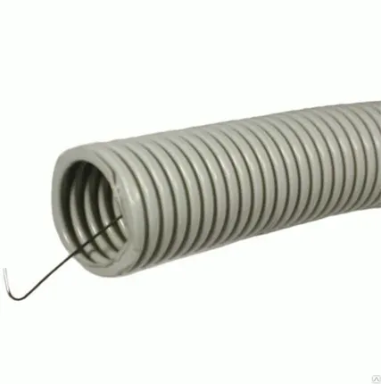 Фото №0 Труба гофрированная ПВХ с протяжкой 25мм T-plast