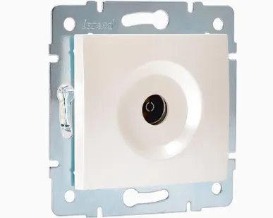 фото Механизм розетки TV СП KARINA оконечная жемчуж./бел. перламутр LEZARD 707-3088-130