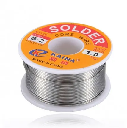Фото №0 Припой KAINA B 1.0мм Sn63/Pb37 с флюсом CF-10 80гр
