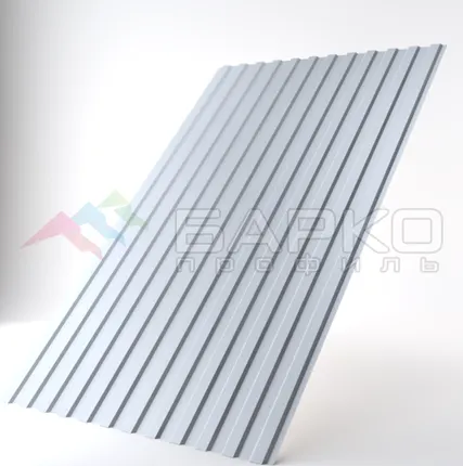 Фото №0 Профлист С-10 -1170 мм (1100 мм) 00000320/55 Оцинкованная поверхность Сталь оцинкованная 0.55