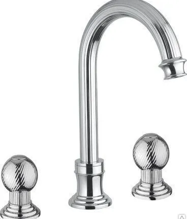 Фото №0 Смеситель на раковину на три отверстия хром, ручки металл Cezares Olimp OLI