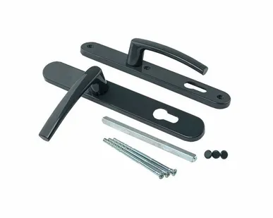 фото Гарнитур нажимной с подпружиниванием Mezut 35/92 (3 винта) антрацит RAL7016