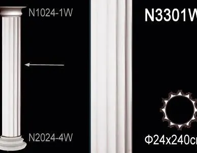 фото Колонна в комплекте Perfekt ( N3301-1W + N1024-2W + N2024-4W )