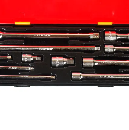 Фото №1 Набор удлинителей 1/4&quot;,3/8&quot;,1/2&quot; 11 предметов в кейсе JTC